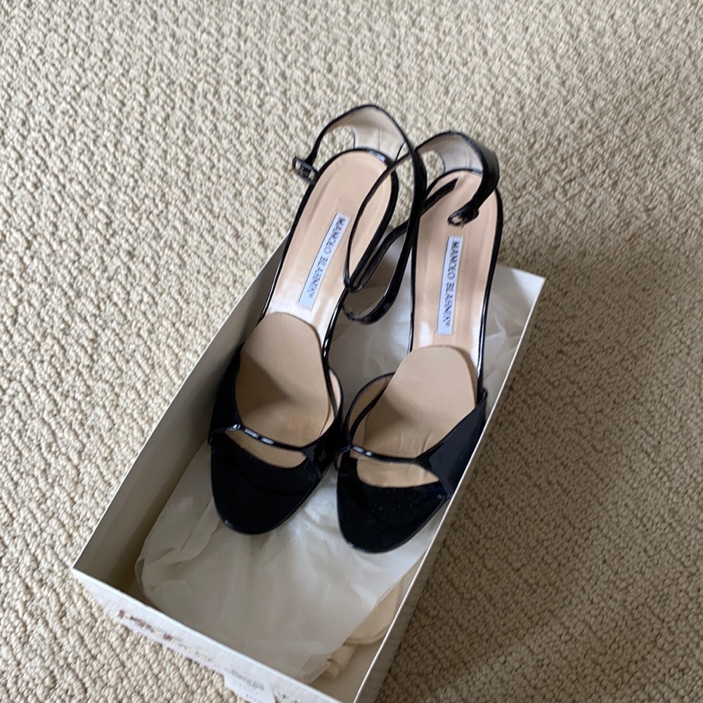Manolo Blahnik Black patent high heels